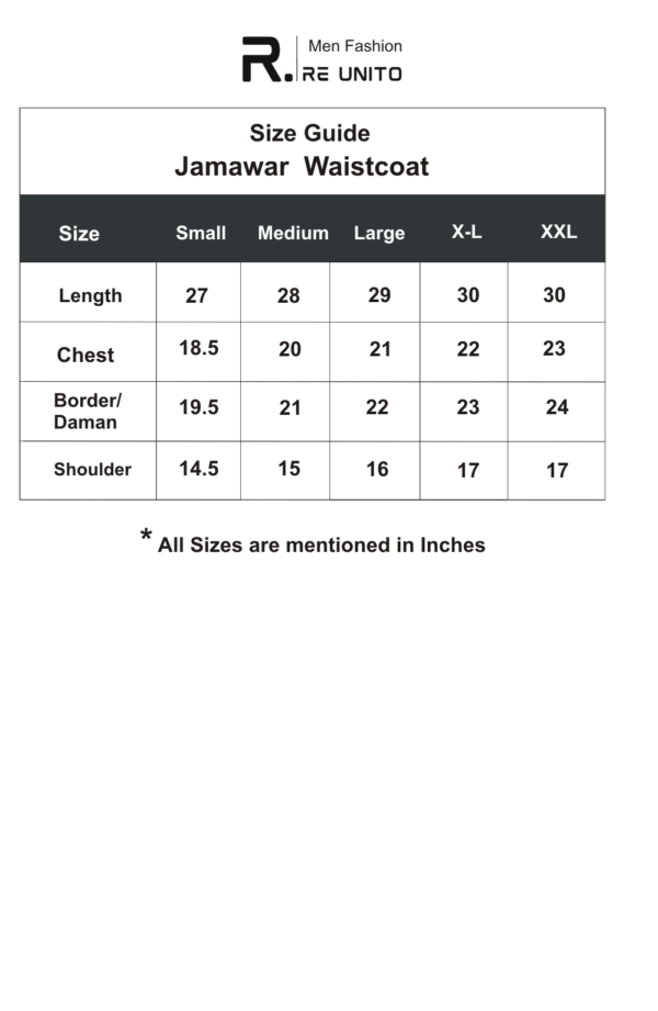 Jamawr WC Size chart