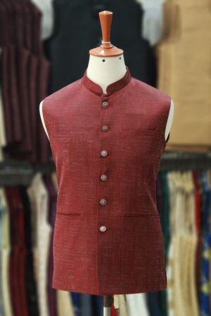 mehroon waistcoat