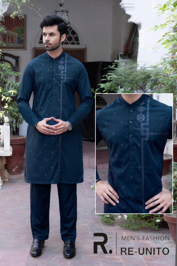 Men Winter Blue Color Shalwar kameez