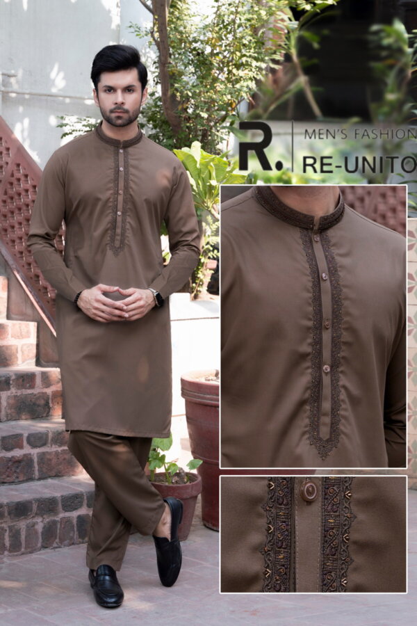 Men Winter Brown Color Shalwar kameez