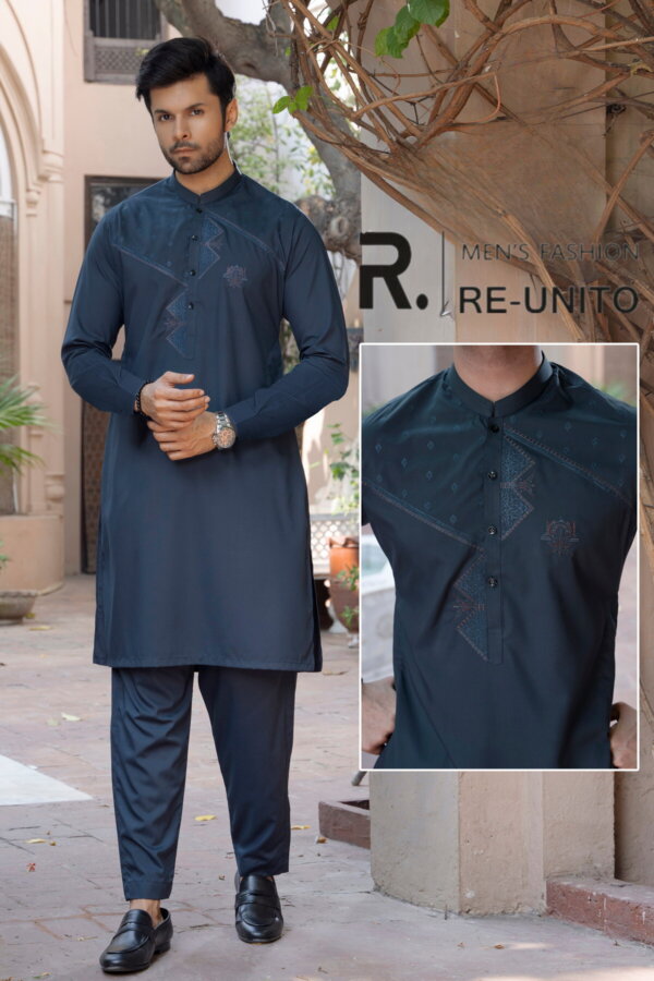 Men Winter Blue Color Shalwar kameez