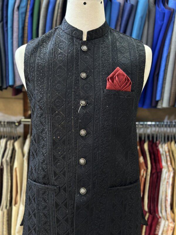 Masoori Waistcoat Black Color - Image 4