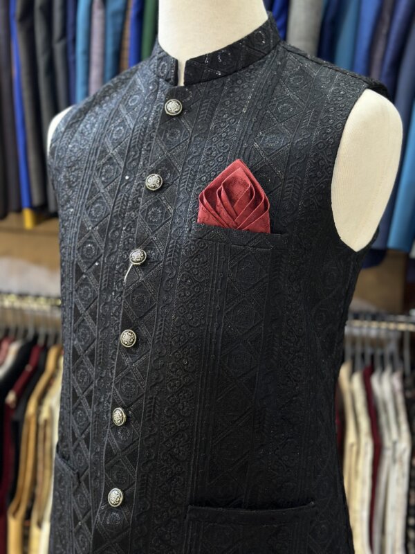 Masoori Waistcoat Black Color - Image 2